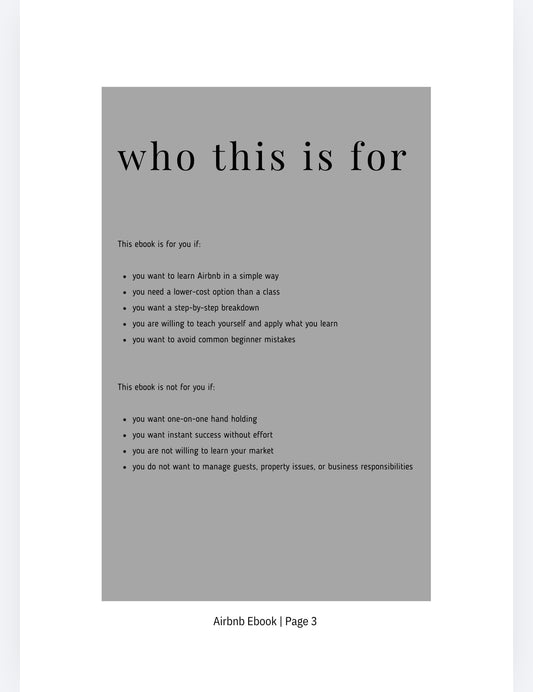 Airbnb Ecourse